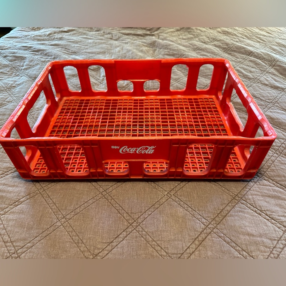 Vintage Plastic Red Coca Cola Crate 12x18